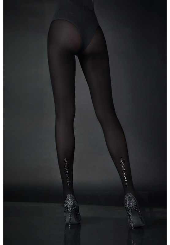 Collants noirs NOQ Dream décorés de strass