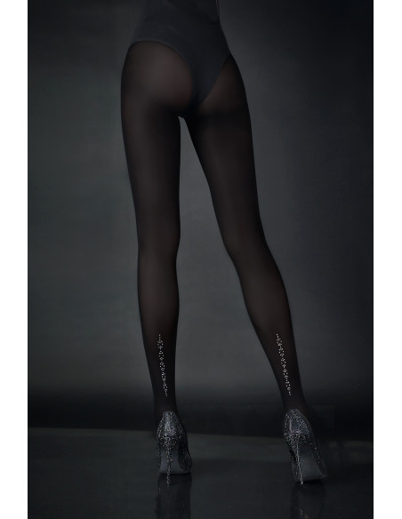 Collants noirs NOQ Dream décorés de strass
