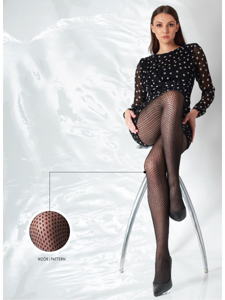 Collants à pois pour femme NOQ Miranda 30 DEN