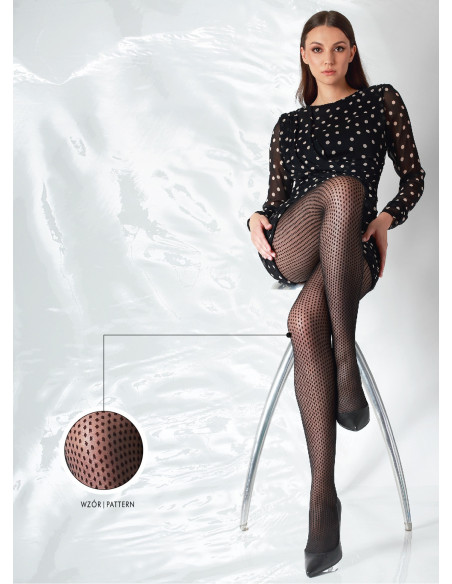 Collants à pois pour femme NOQ Miranda 30 DEN