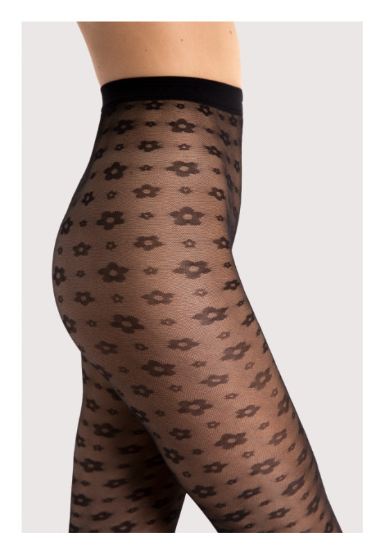 Collants femme Fiore Footloose à imprimé floral sur résille