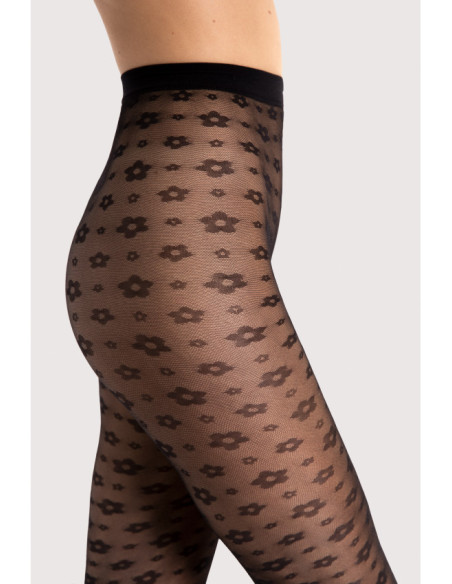 Collants femme Fiore Footloose à imprimé floral sur résille