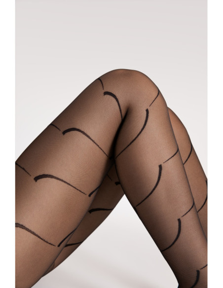 Collants à motifs Fiore Black Swan