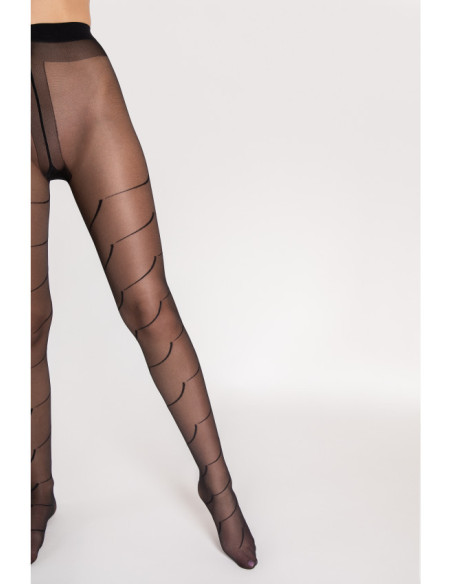 Collants à motifs Fiore Black Swan
