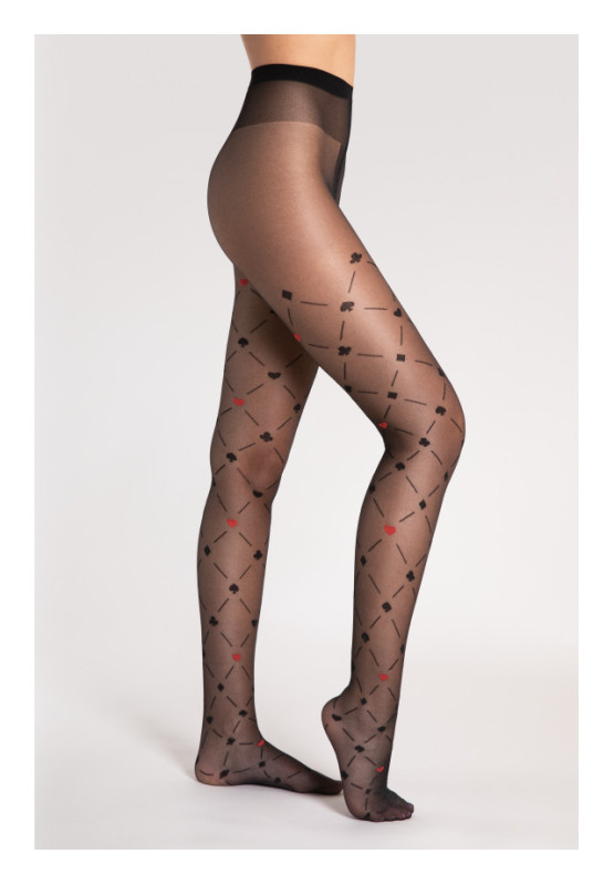 Collants à motifs Fiore Poker 40 DEN motif carte