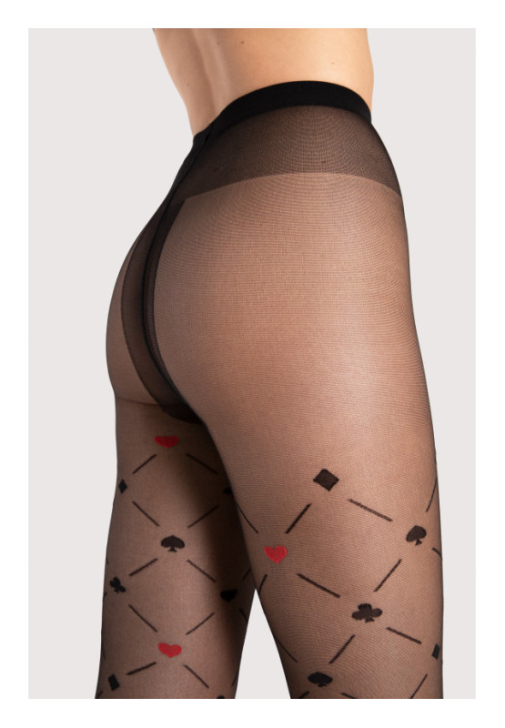 Collants à motifs Fiore Poker 40 DEN motif carte
