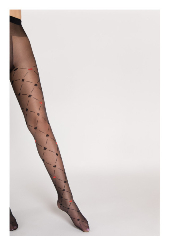 Collants à motifs Fiore Poker 40 DEN motif carte