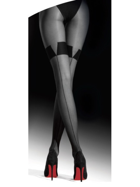 Collants NOQ Promise imitant des bas avec une couture
