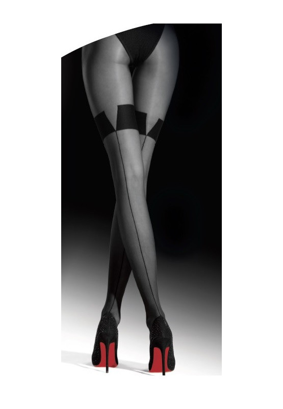 Collants NOQ Promise imitant des bas avec une couture