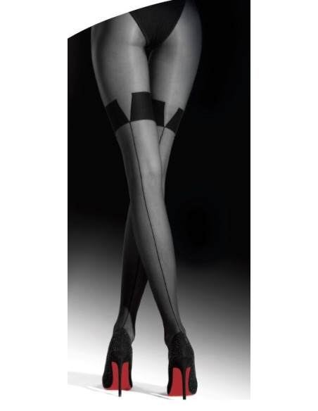 Collants NOQ Promise imitant des bas avec une couture