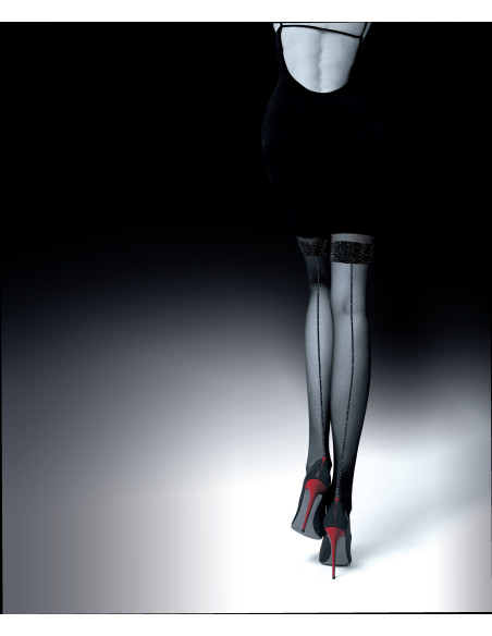 Collants imitation bas couture NOQ Moonlight 20 DEN