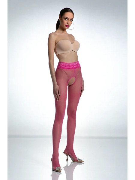 Collants ouverts en dentelle Pink Amour 2
