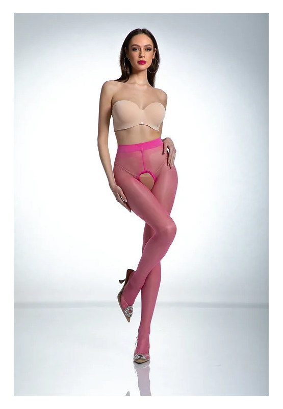 Collants brillants roses Amour Hip Gloss avec un trou