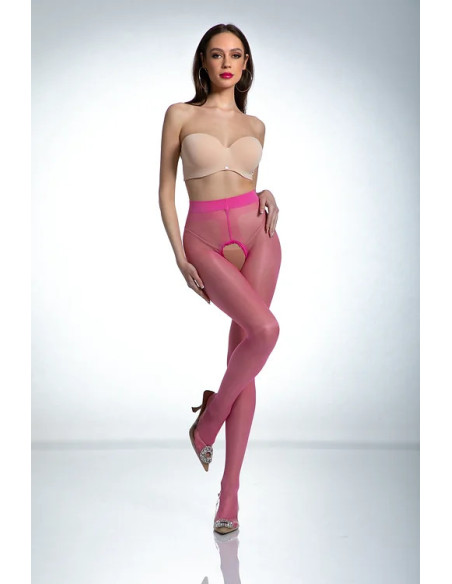 Collants brillants roses Amour Hip Gloss avec un trou