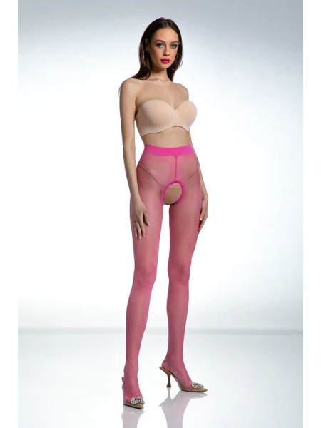 Collants brillants roses Amour Hip Gloss avec un trou 2
