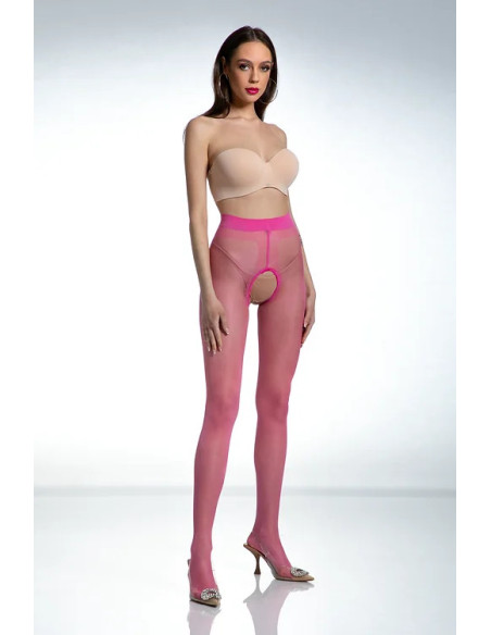 Collants brillants roses Amour Hip Gloss avec un trou