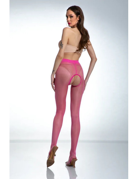 Collants brillants roses Amour Hip Gloss avec un trou