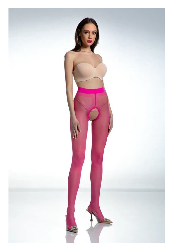 Collants brillants roses Amour Hip Gloss avec un trou