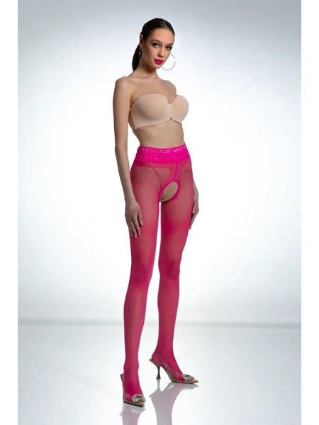 Collants ouverts en dentelle Pink Amour 2