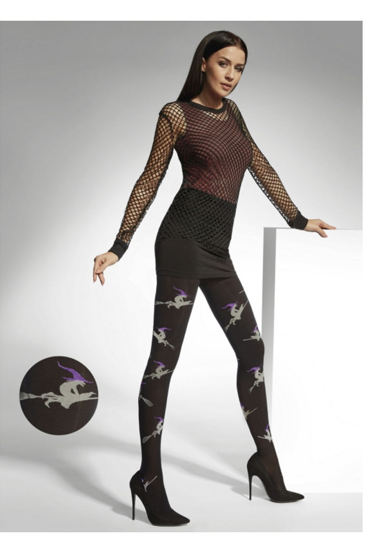 Collants d'Halloween en sorcières Adrian Witches 40 DEN