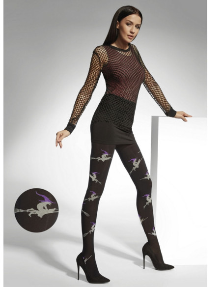 Collants d'Halloween en sorcières Adrian Witches 40 DEN
