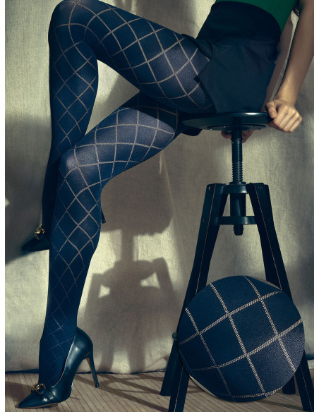Collants à carreaux NOQ Hint pour femme 50 den