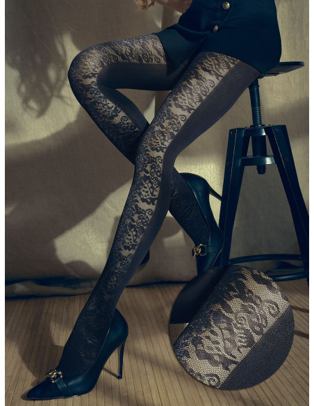 Collants opaques NOQ Intact à motif floral 50 deniers