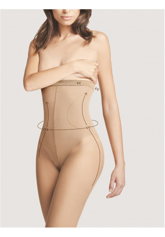 Collants de bikini taille haute 20 DEN avec effet amincissant taille haute