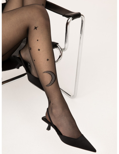 Collants femme Fiore Saturn 20 DEN avec tatouage à la cheville