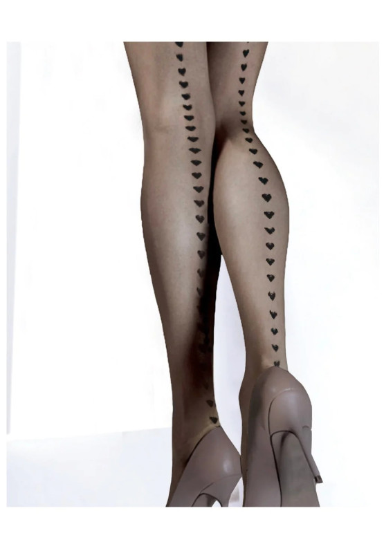 Collants couture cœur 20den