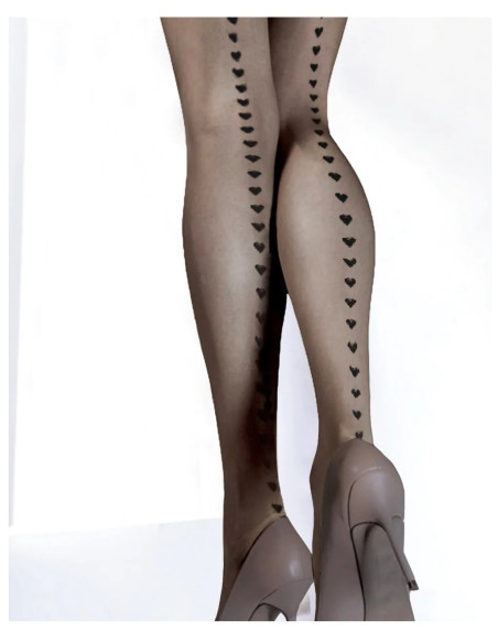 Collants couture cœur 20den