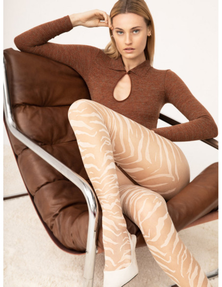 Collants zèbre Fiore Tigris 15 DEN