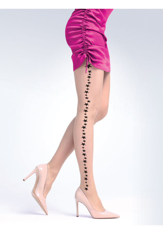 Collants femme motif étoile NOQ Starlight 20 den