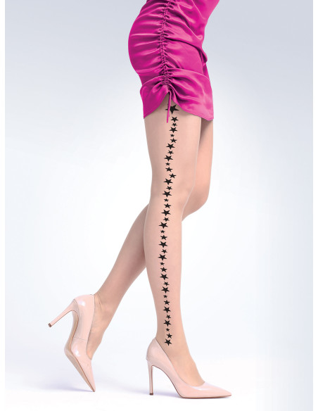 Collants femme motif étoile NOQ Starlight 20 den