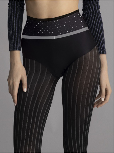 Collants à rayures à motifs Fiore Metropolitan 60 deniers