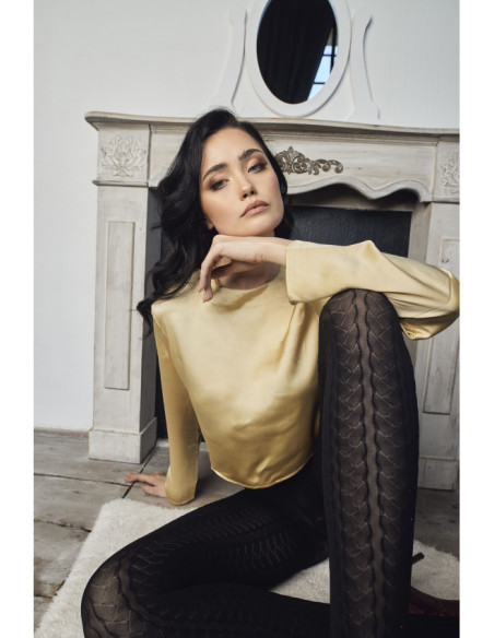 Collants opaques pour femmes Fiore Good Year 60 den motif chiné
