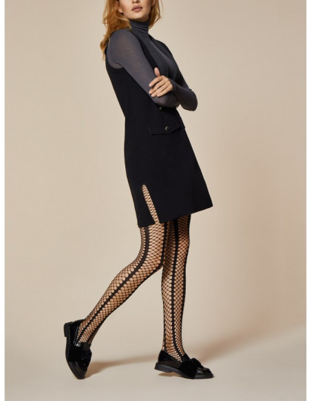 Collants résille à motifs Black Fiore Lady Rock 40 DEN