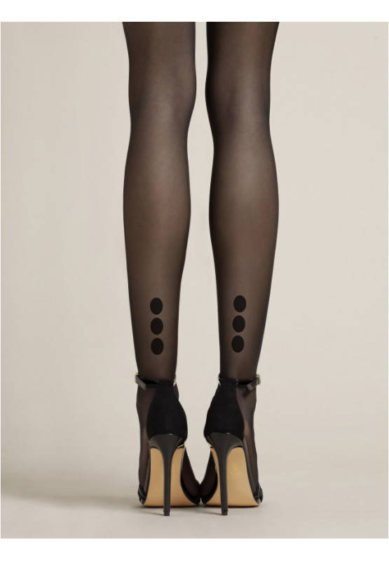 Collants lisses mats NOQ Rafella à pois à la cheville