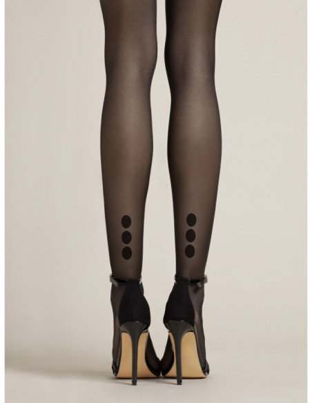 Collants lisses mats NOQ Rafella à pois à la cheville