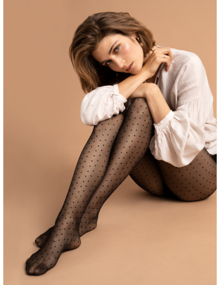 Collants à pois pour femmes 30 den DEZIRE Fiore
