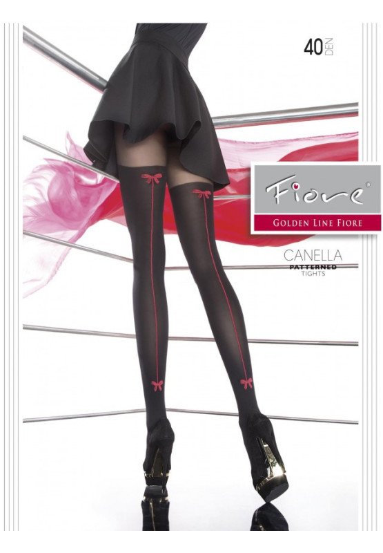 Collants femme Fiore Canella couture rouge 40 den