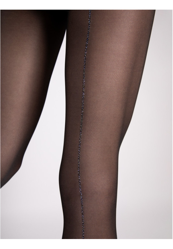 Collants Fiore Gina 20 DEN avec couture en lurex brillant