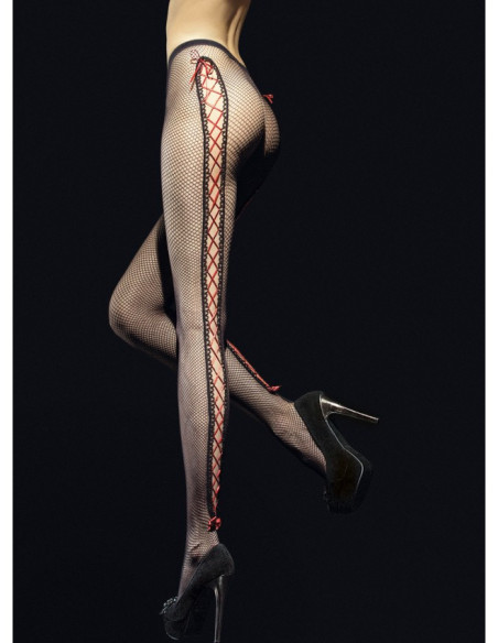 Collants résille Fiore Invito noués avec un ruban