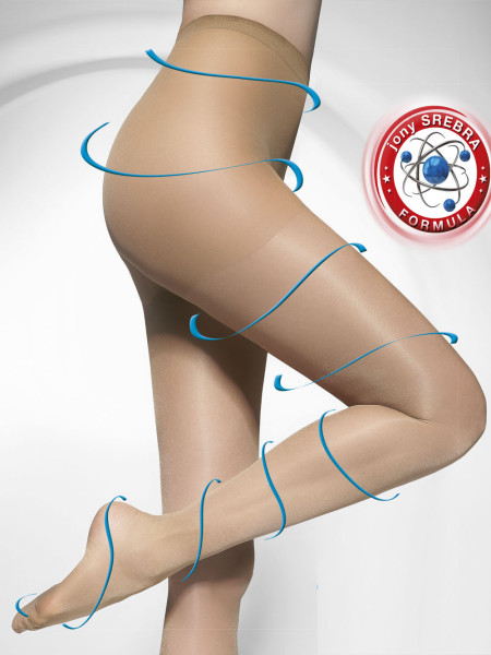 Collants Adrian Yvette 20 DEN Ions Argent lisses