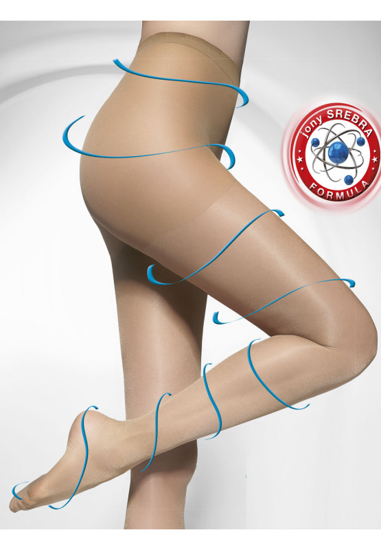 Collants Adrian Yvette 20 DEN Ions Argent lisses