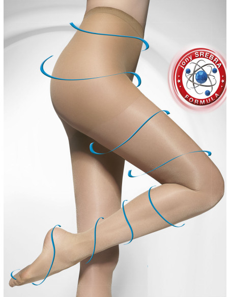 Collants Adrian Yvette 20 DEN Ions Argent lisses