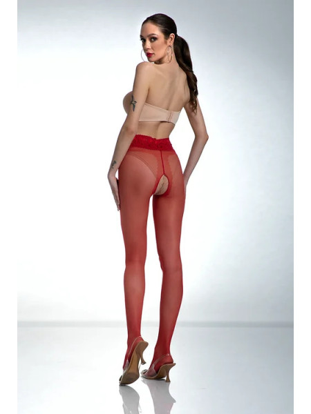 Collants Red Amour en dentelle avec ouverture à l'entrejambe et à la hanche 2