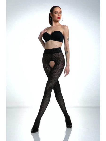 Patron de collants résille ouverts Black Amour Nymph