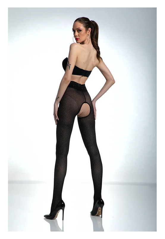 Patron de collants résille ouverts Black Amour Nymph