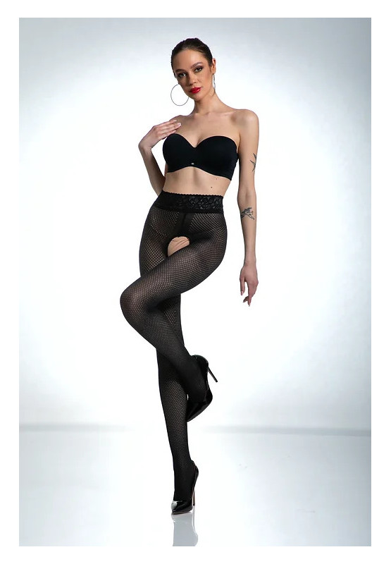 Patron de collants résille ouverts Black Amour Nymph
